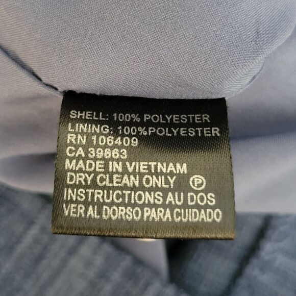 Tahari Arthur S. Levine Blue Denim Look Turn Lock Button Shift Dress Size 4 - Picture 7 of 8